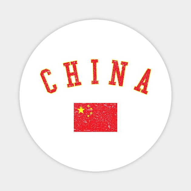 China Country Heritage Flag Vintage Magnet by zurcnami